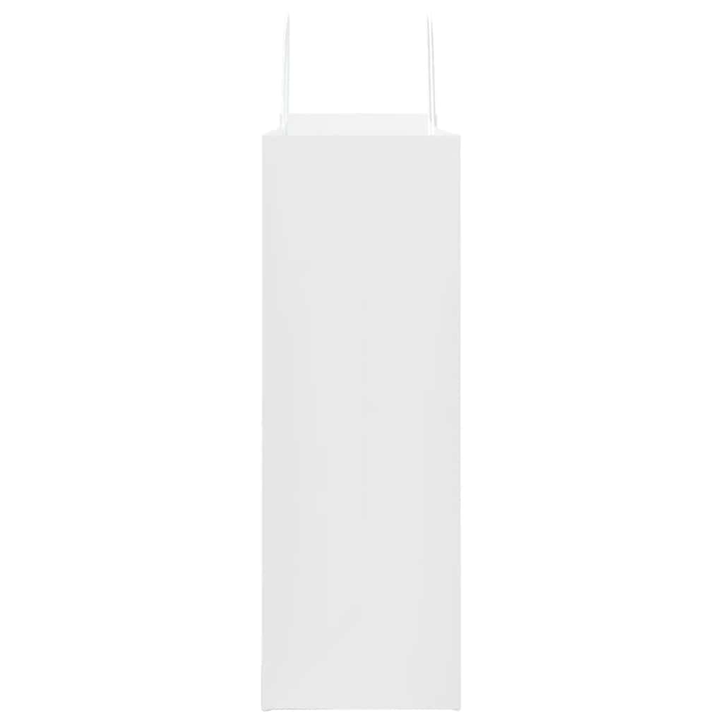 vidaXL Torby papierowe 250 szt. z uchwytami białe 45x17x48 cm