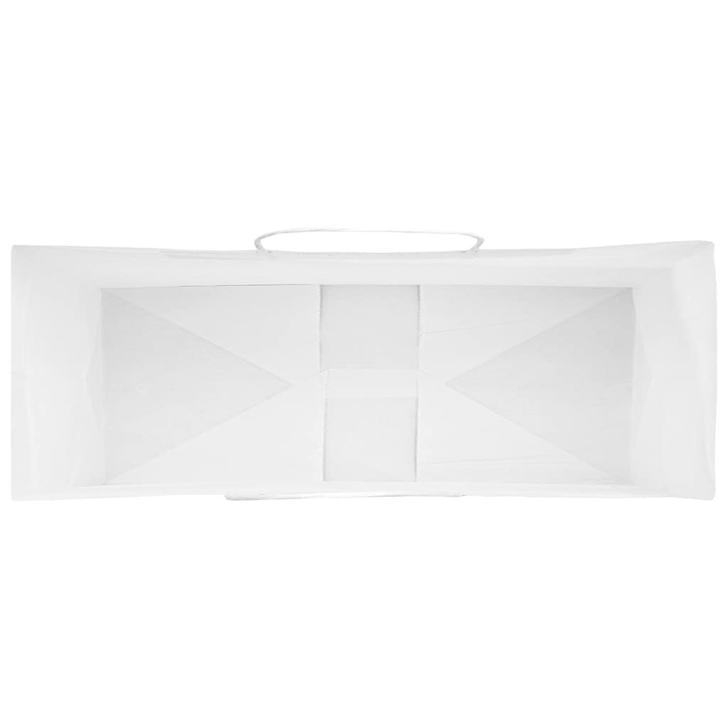 vidaXL Torby papierowe 250 szt. z uchwytami białe 45x17x48 cm