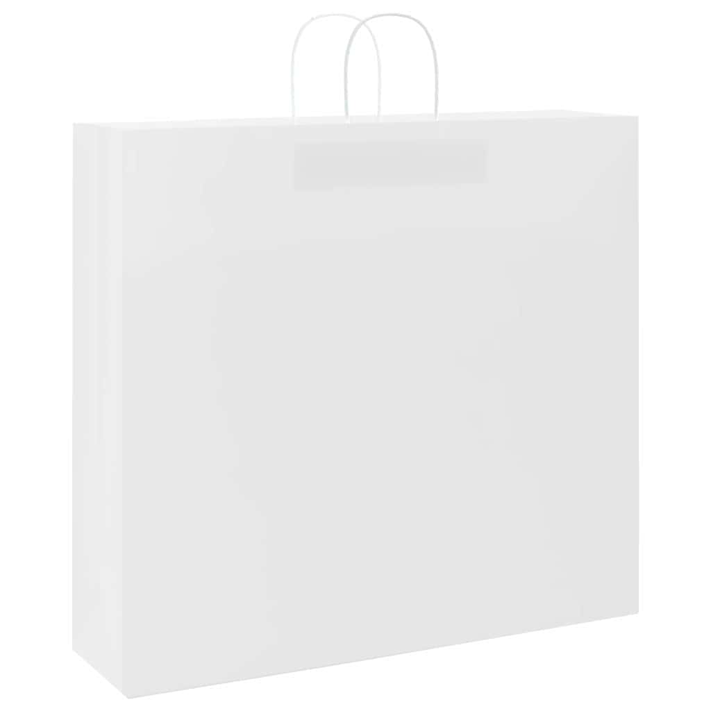 vidaXL Torby papierowe 250 szt. z uchwytami białe 54x15x49 cm