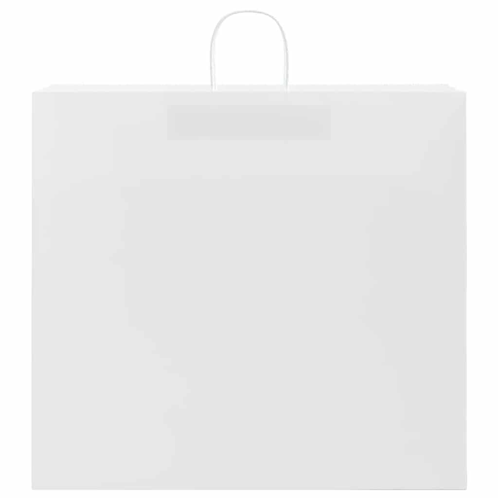 vidaXL Torby papierowe 250 szt. z uchwytami białe 54x15x49 cm