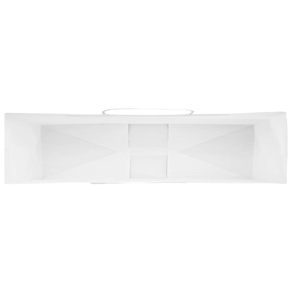 vidaXL Torby papierowe 250 szt. z uchwytami białe 54x15x49 cm