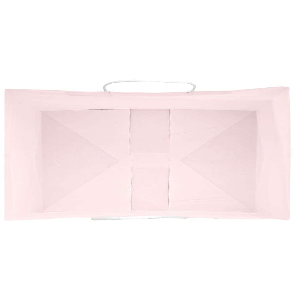 vidaXL Torby papierowe 50 szt. z uchwytami różowe 18x8x22 cm