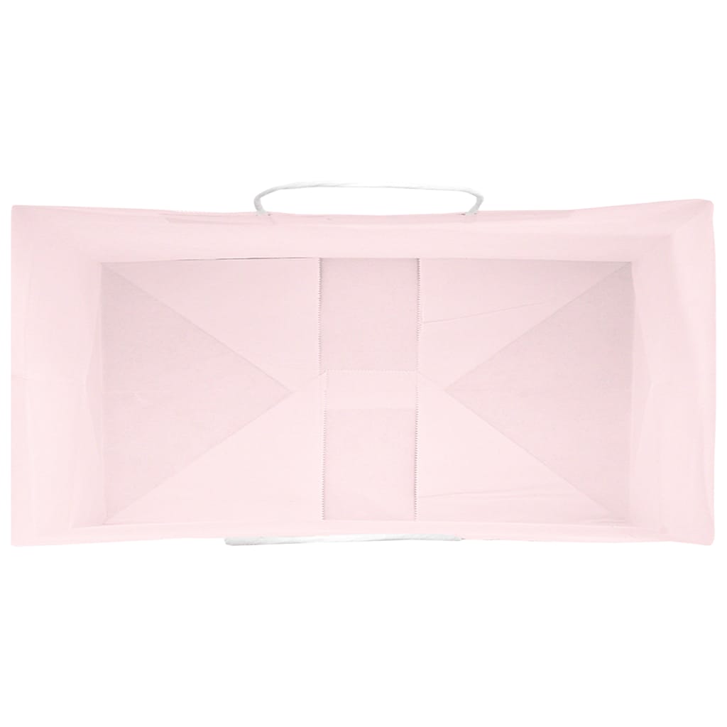 vidaXL Torby papierowe 50 szt. z uchwytami różowe 21x11x31 cm