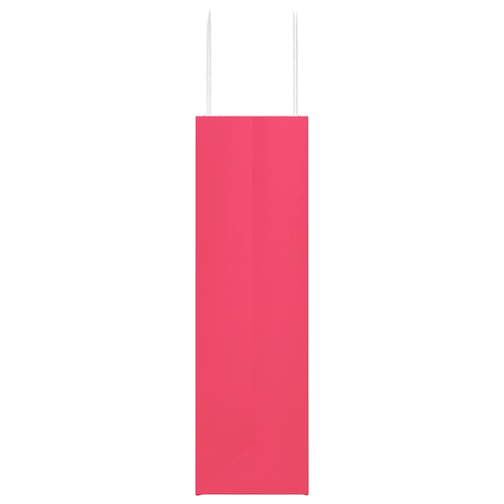 vidaXL Torby papierowe 50 szt. z uchwytami Różowe 21x11x36 cm