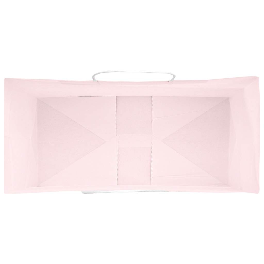 vidaXL Torby papierowe 50 szt. z uchwytami Różowe 26x12x35 cm