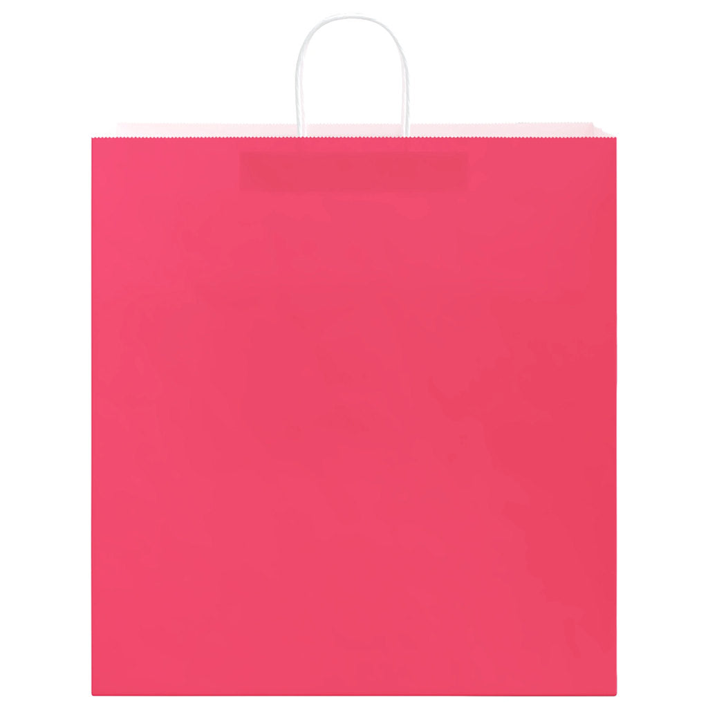 vidaXL Torby papierowe 50 szt. z uchwytami różowe 45x17x48 cm