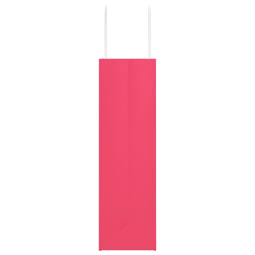 vidaXL Torby papierowe 250 szt. z uchwytami Różowe 21x11x36 cm