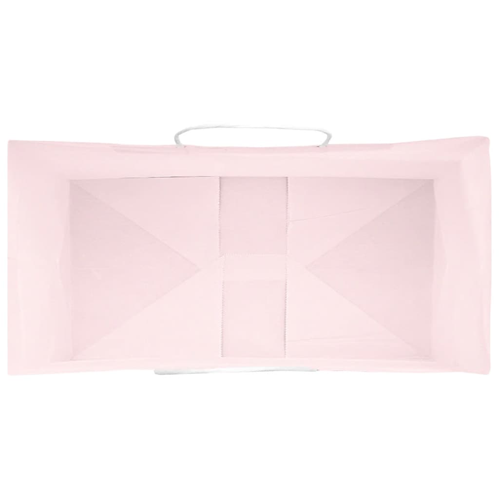 vidaXL Torby papierowe 250 szt. z uchwytami Różowe 21x11x36 cm