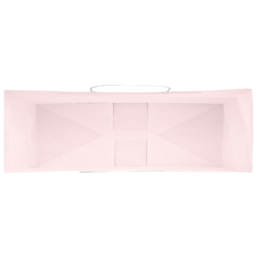 vidaXL Torby papierowe 250 szt. z uchwytami Różowe 32x12x42 cm