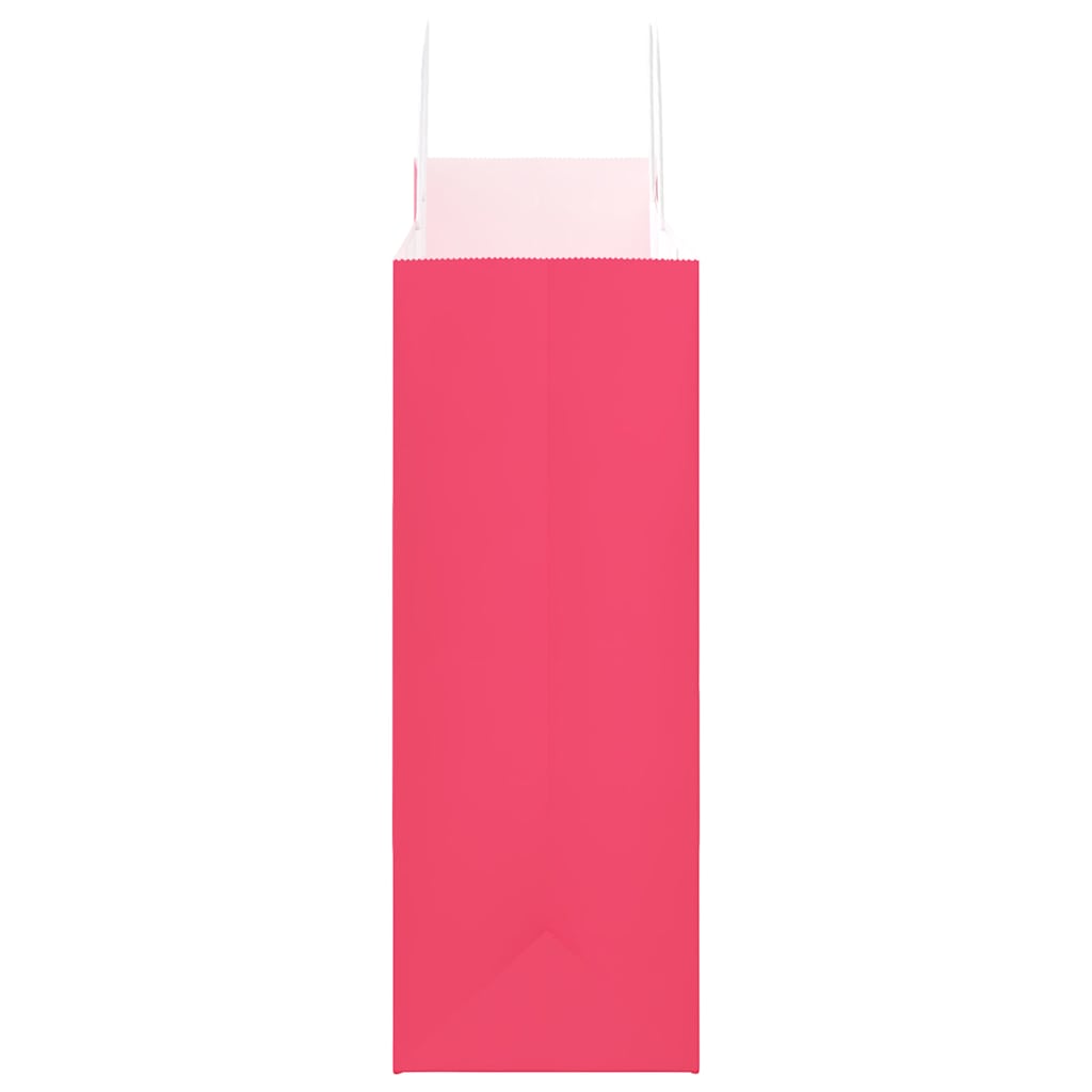 vidaXL Torby papierowe 250 szt. z uchwytami Różowe 32x17x44 cm