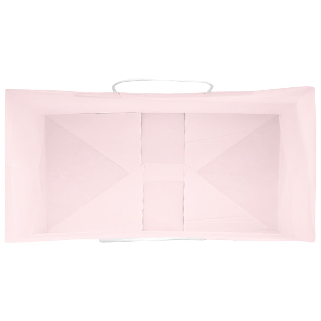 vidaXL Torby papierowe 250 szt. z uchwytami Różowe 32x17x44 cm