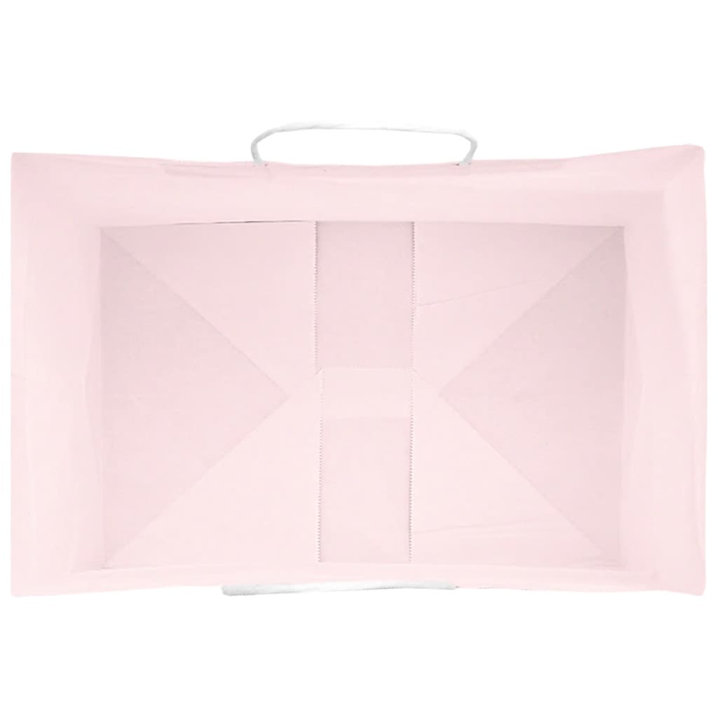 vidaXL Torby papierowe 250 szt. z uchwytami Różowe 32x22x24 cm