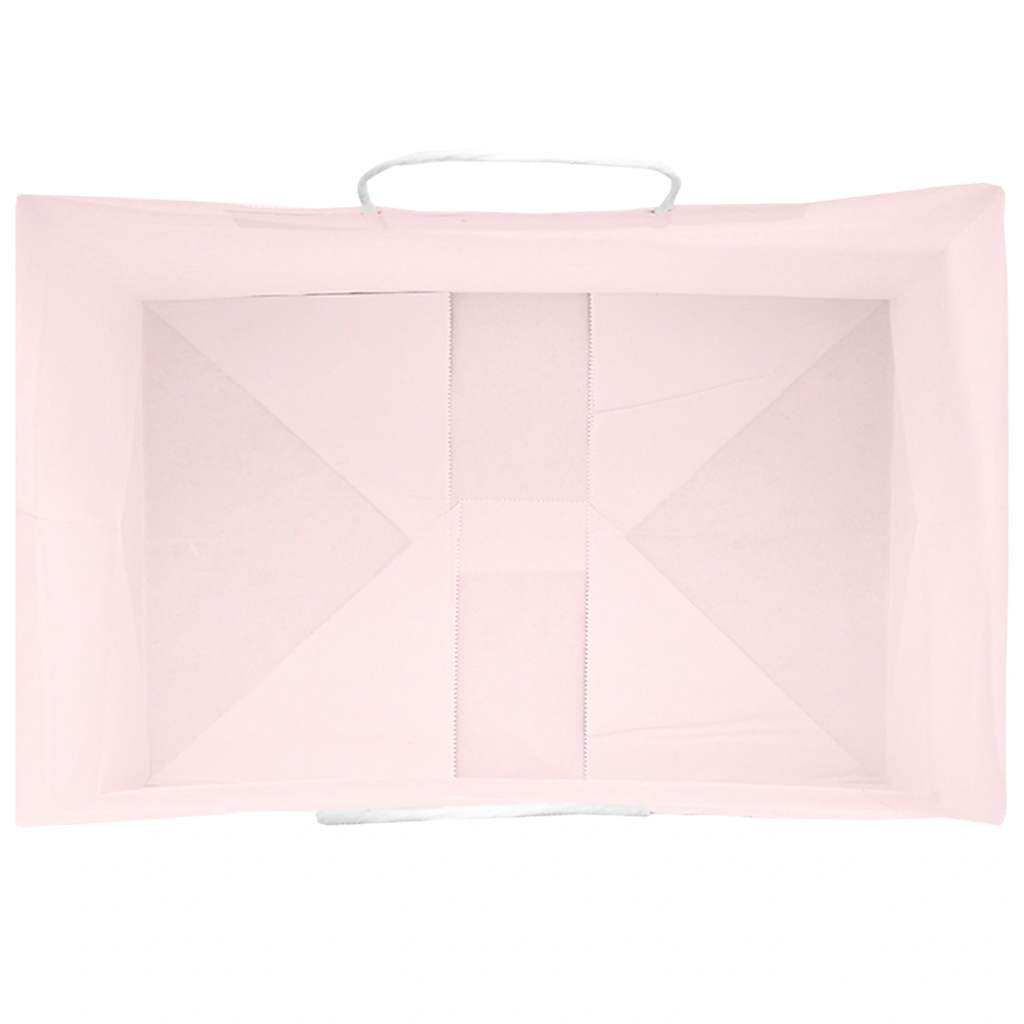 vidaXL Torby papierowe 250 szt. z uchwytami Różowe 32x22x28 cm