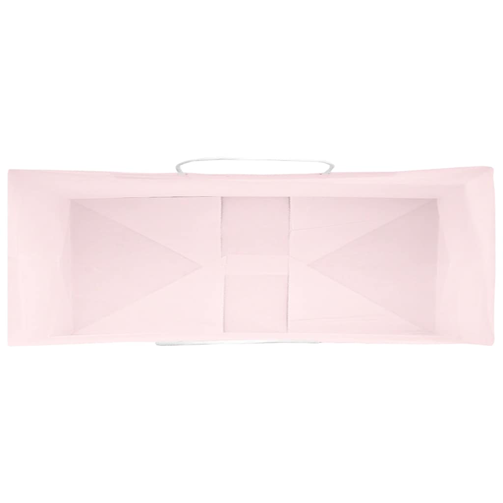 vidaXL Torby papierowe 250 szt. z uchwytami Różowe 45x17x48 cm