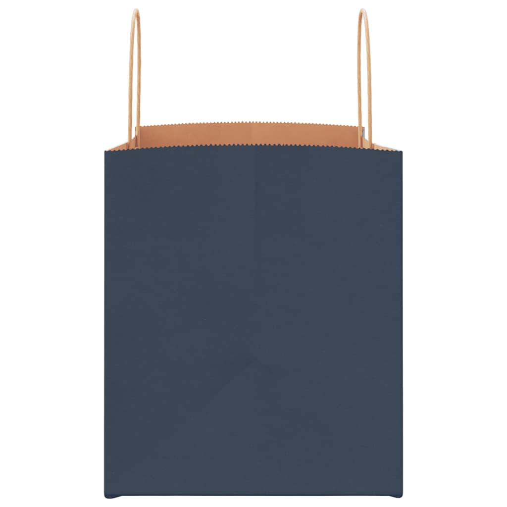vidaXL Torby papierowe 250 szt. z uchwytami Niebieskie 32x22x24 cm