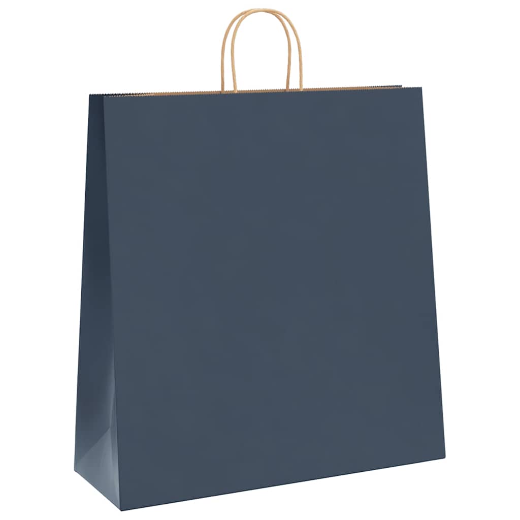 vidaXL Torby papierowe 250 szt. z uchwytami Niebieskie 45x17x48 cm