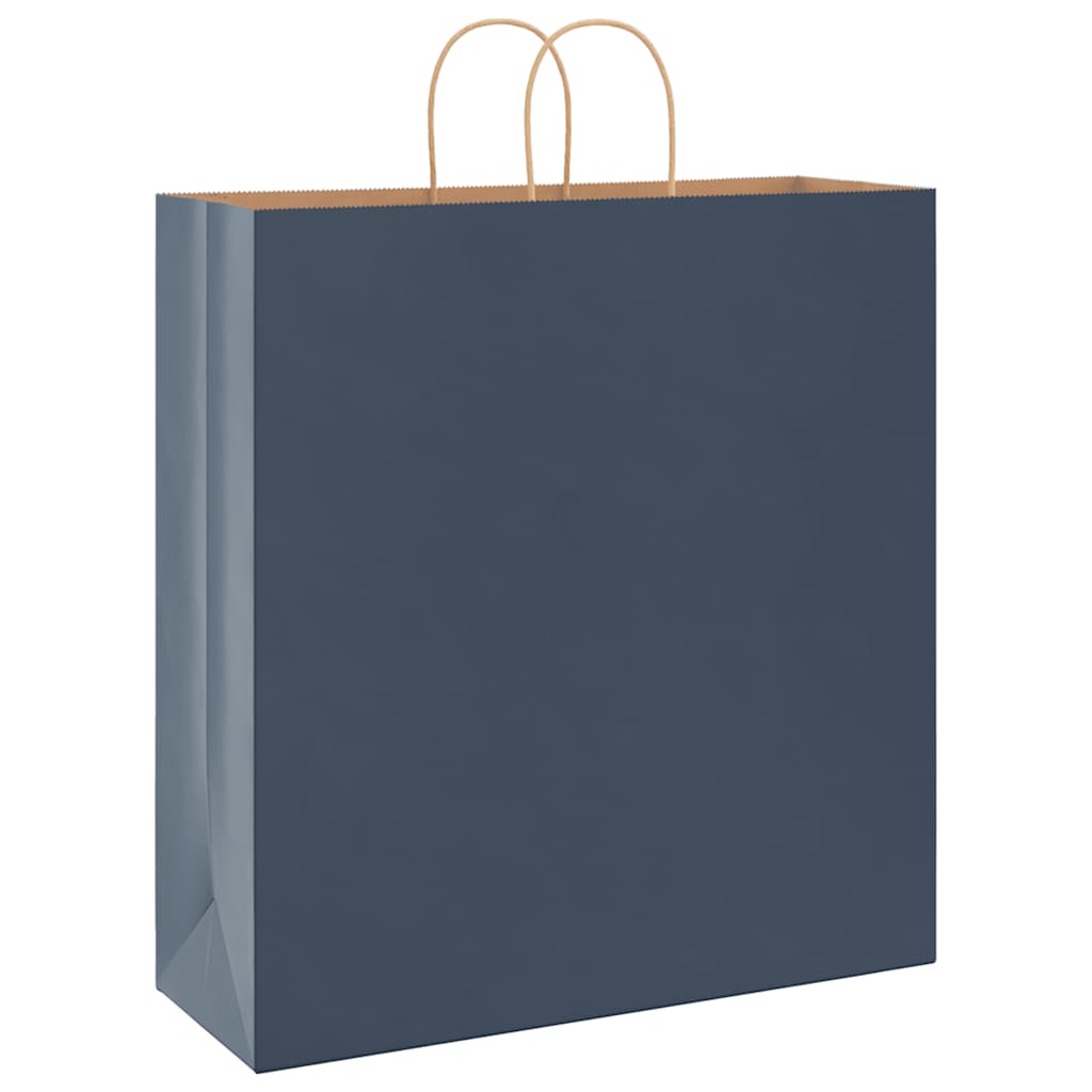 vidaXL Torby papierowe 250 szt. z uchwytami Niebieskie 45x17x48 cm
