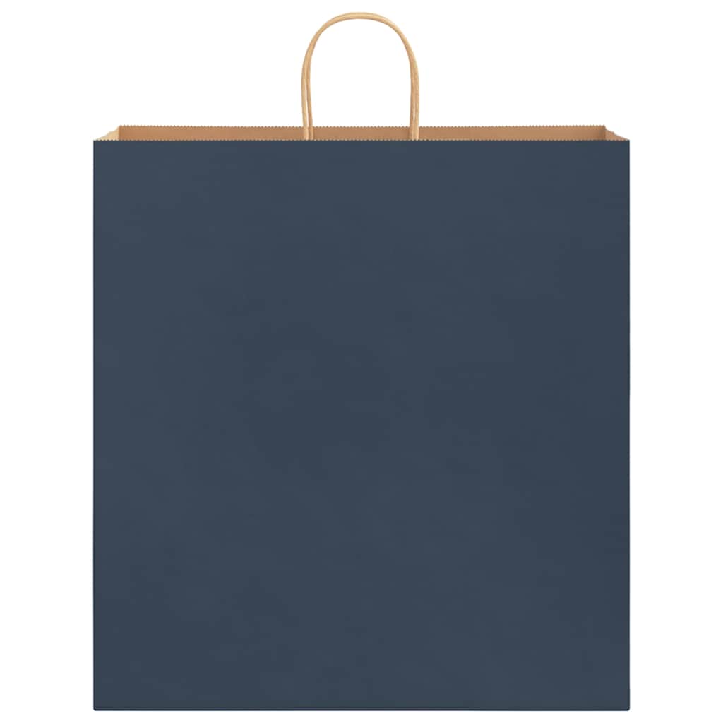 vidaXL Torby papierowe 250 szt. z uchwytami Niebieskie 45x17x48 cm