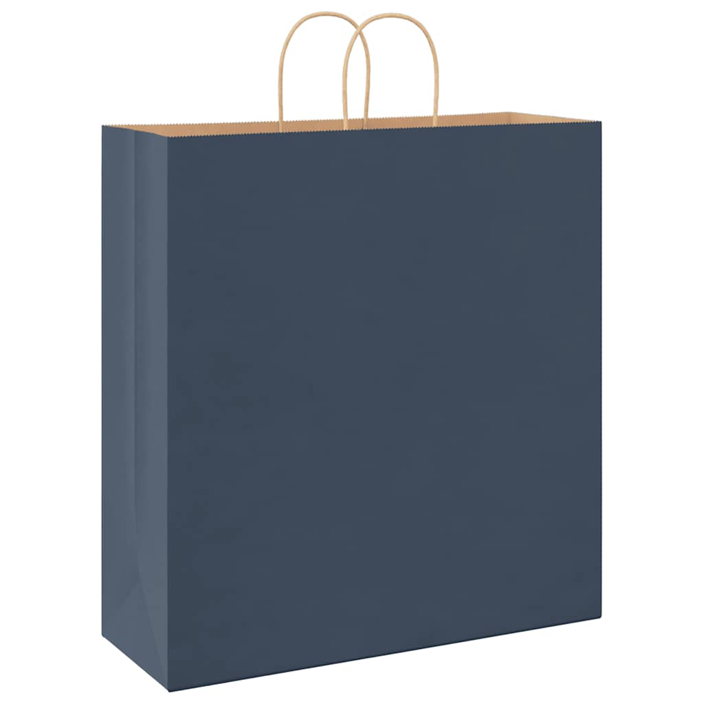 vidaXL Torby papierowe 250 szt. z uchwytami Niebieskie 45x17x48 cm
