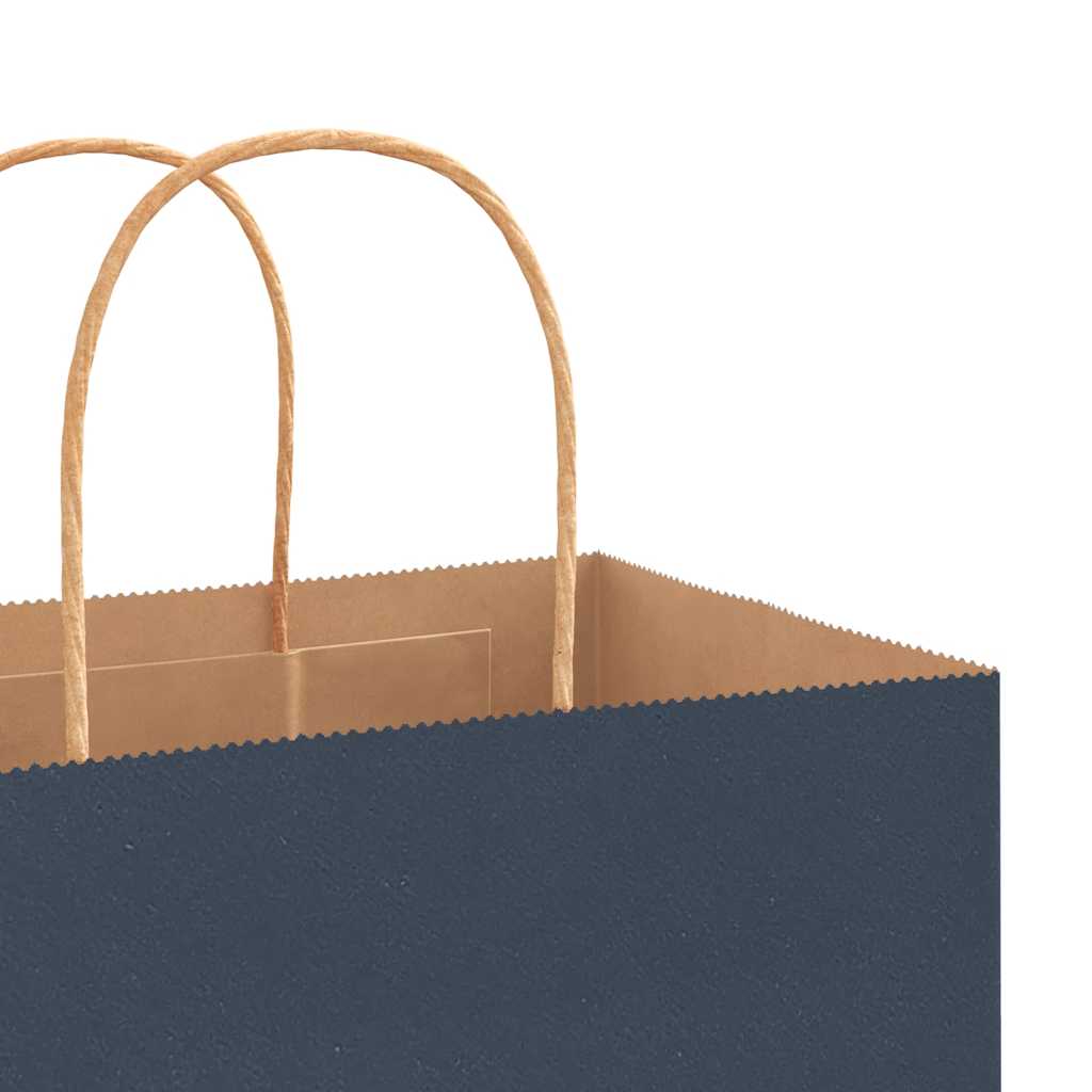 vidaXL Torby papierowe 250 szt. z uchwytami Niebieskie 45x17x48 cm