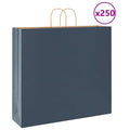 vidaXL Torby papierowe 250 szt. z uchwytami Niebieskie 54x15x49 cm