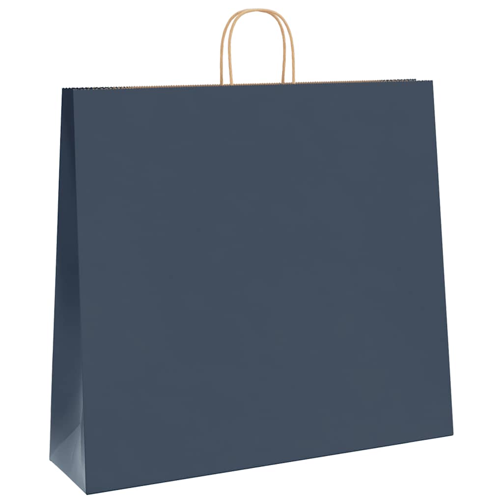 vidaXL Torby papierowe 250 szt. z uchwytami Niebieskie 54x15x49 cm