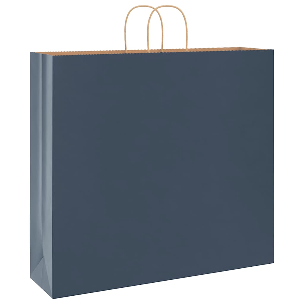 vidaXL Torby papierowe 250 szt. z uchwytami Niebieskie 54x15x49 cm