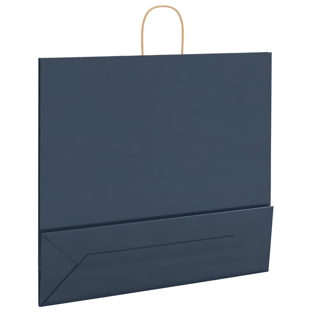 vidaXL Torby papierowe 250 szt. z uchwytami Niebieskie 54x15x49 cm