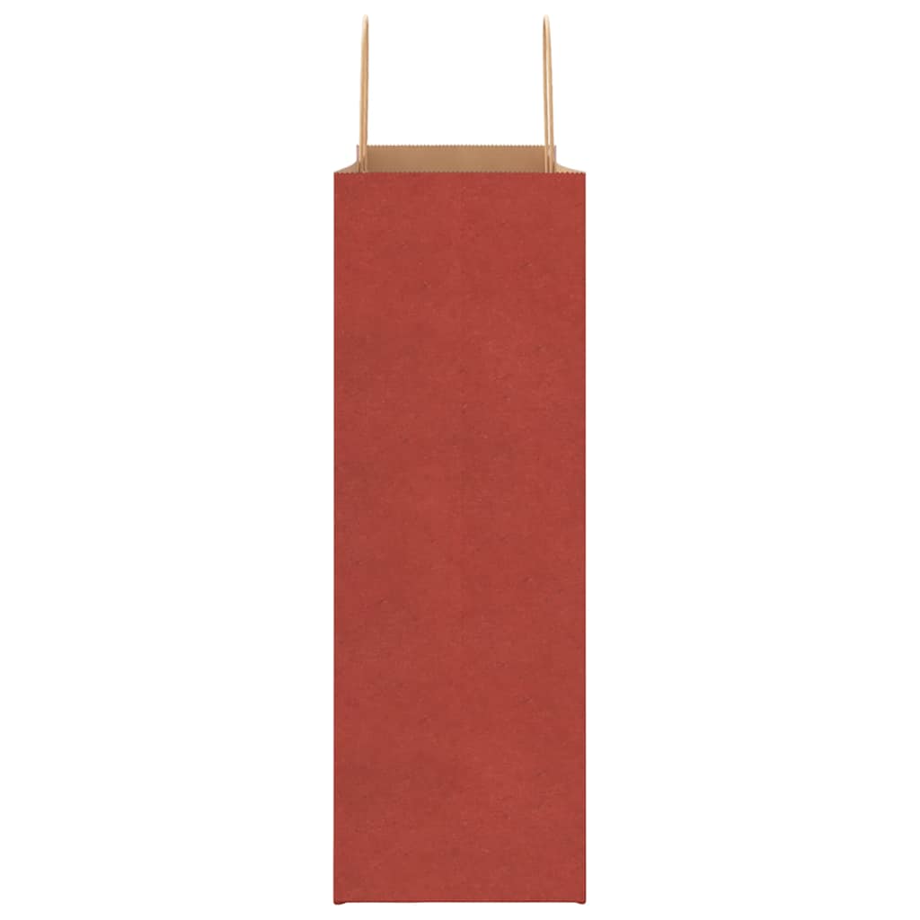 vidaXL Torby papierowe 250 szt. z uchwytami czerwone 45x17x48 cm
