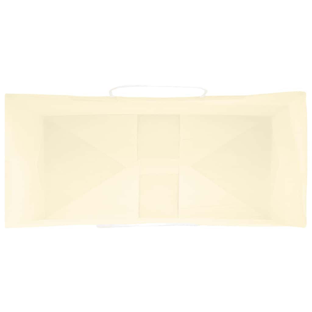 vidaXL Torby papierowe 50 szt. z uchwytami żółte 26x12x35 cm