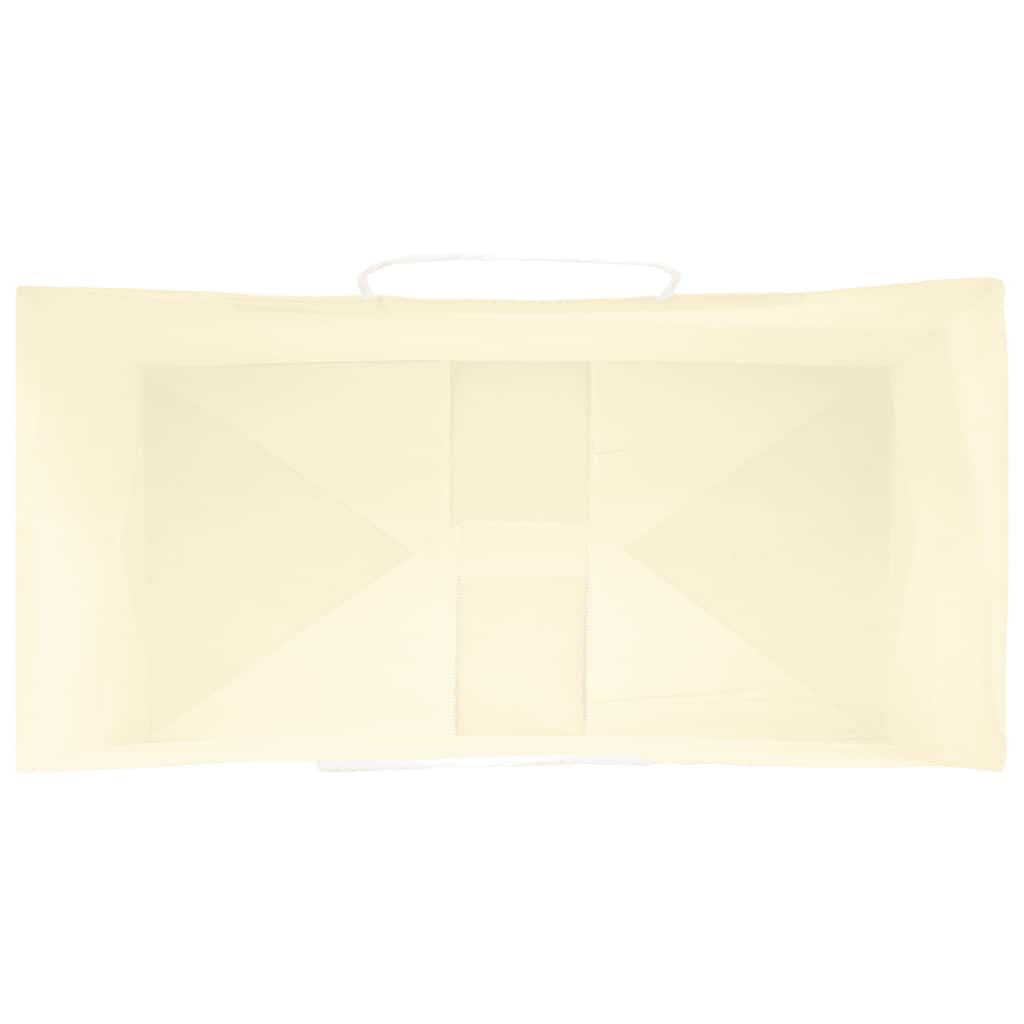 vidaXL Torby papierowe 50 szt. z uchwytami żółte 32x17x25 cm