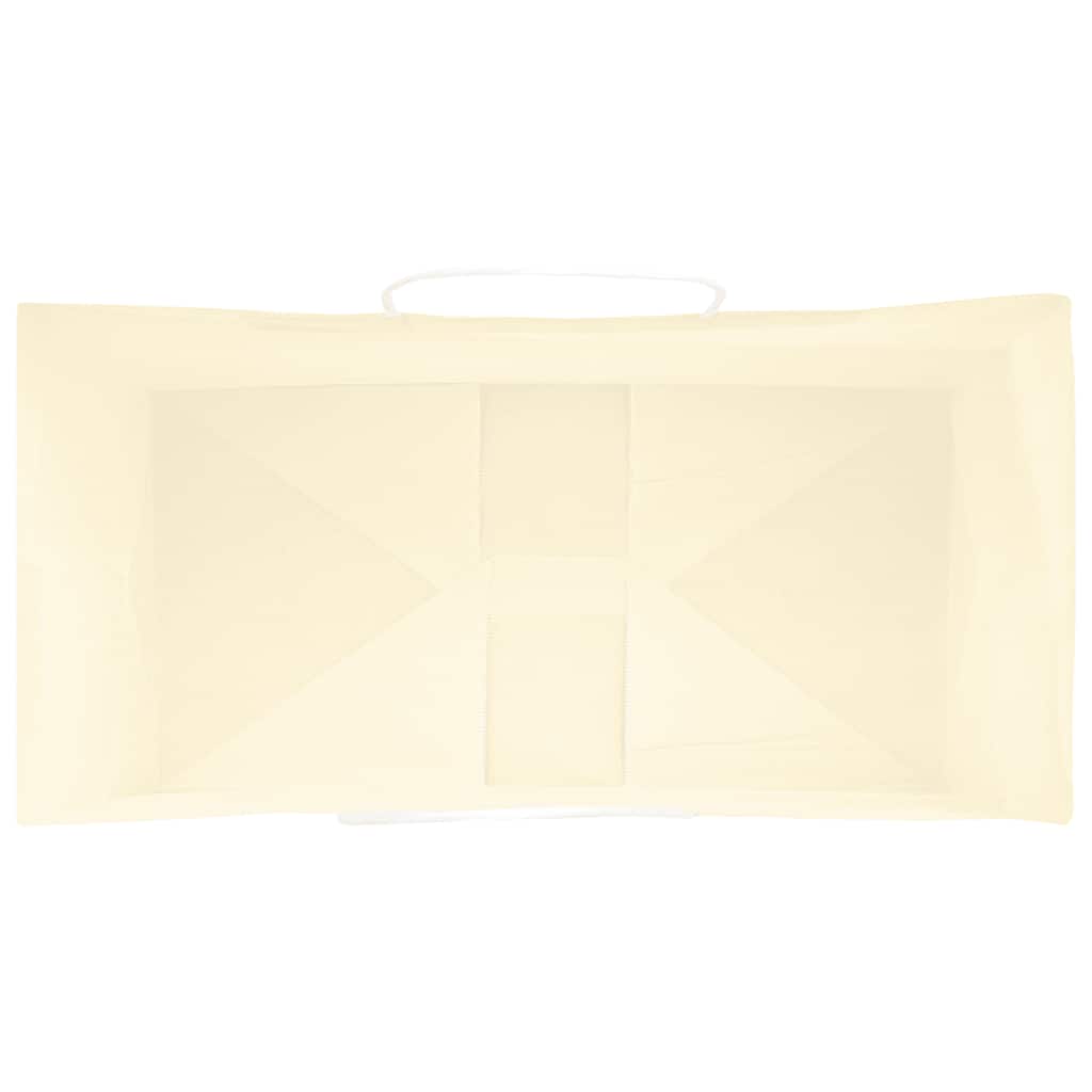 vidaXL Torby papierowe 50 szt. z uchwytami żółte 32x17x44 cm