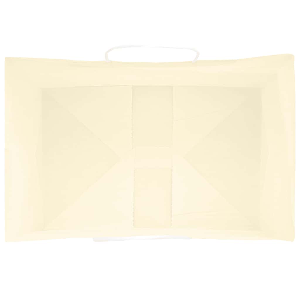 vidaXL Torby papierowe 50 szt. z uchwytami żółte 32x22x28 cm