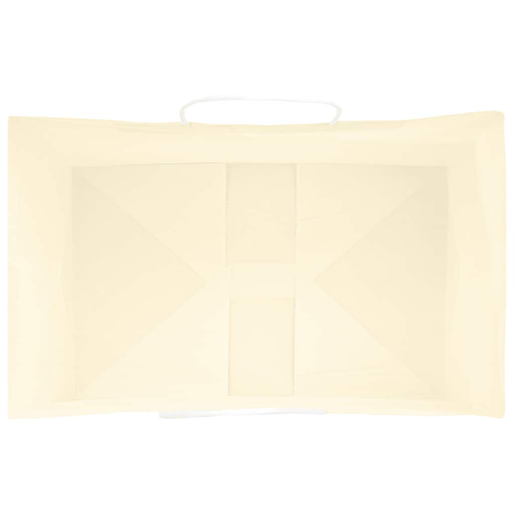 vidaXL Torby papierowe 250 szt. z uchwytami żółte 26x17x25 cm