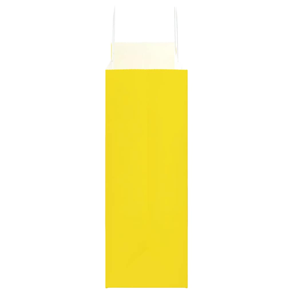 vidaXL Torby papierowe 250 szt. z uchwytami żółte 32x17x44 cm