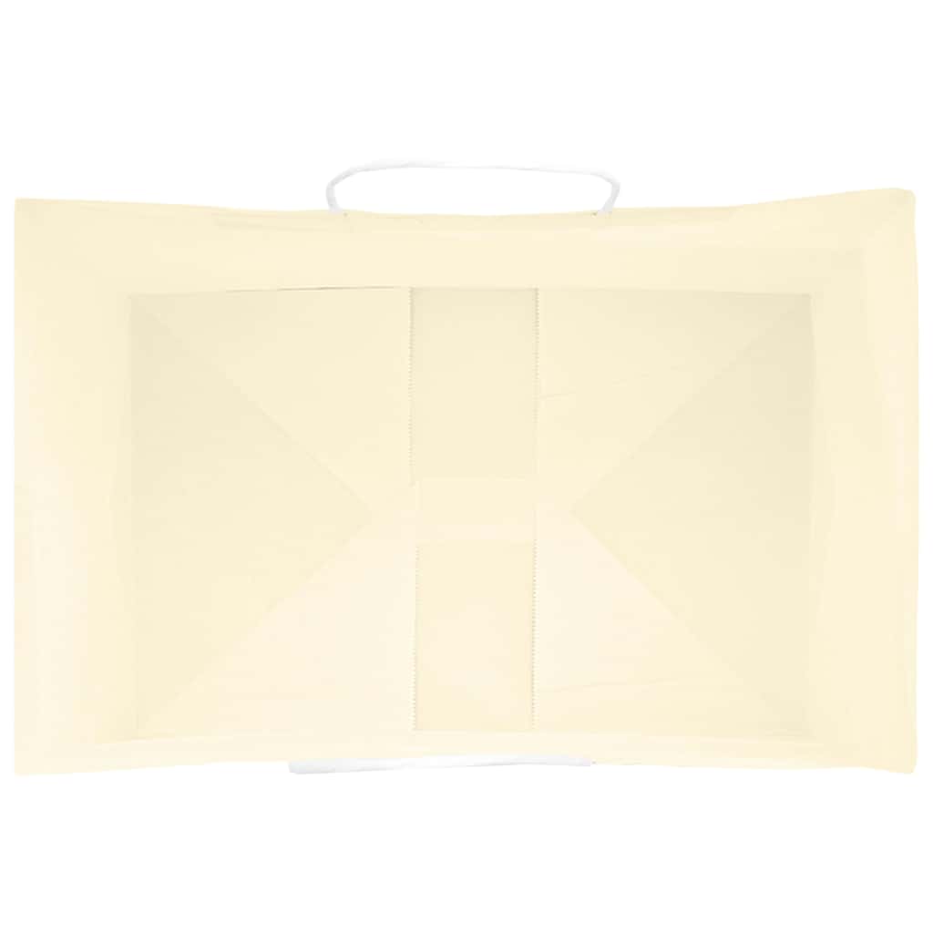 vidaXL Torby papierowe 250 szt. z uchwytami żółte 32x22x24 cm