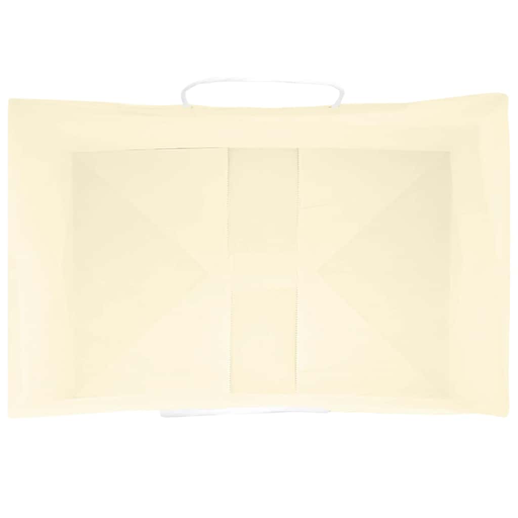 vidaXL Torby papierowe 250 szt. z uchwytami żółte 32x22x28 cm