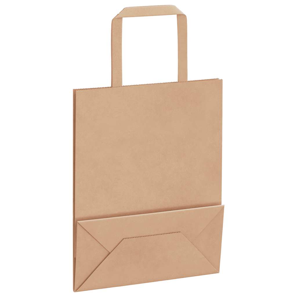 vidaXL Torby papierowe 50 szt. z uchwytami Brązowe 18x8x22 cm