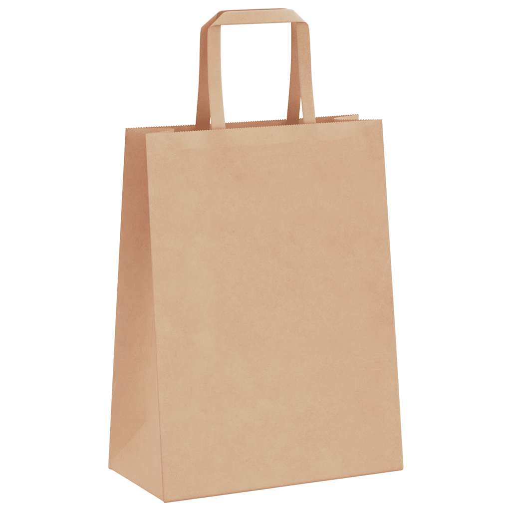 vidaXL Torby papierowe 50 szt. z uchwytami Brązowe 21x11x28 cm