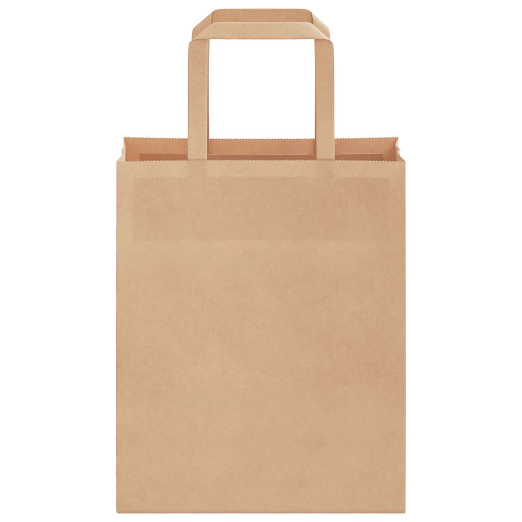 vidaXL Torby papierowe 250 szt. z uchwytami Brązowe 18x8x22 cm
