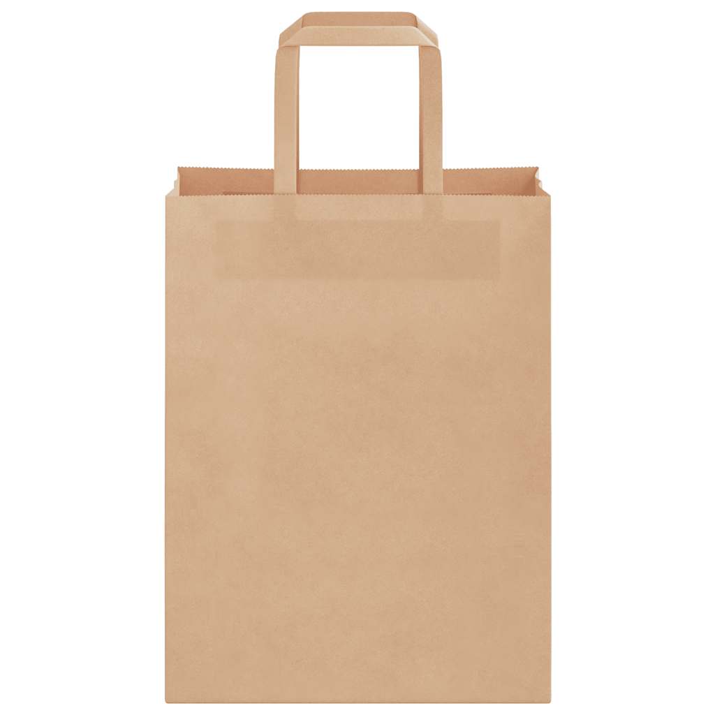 vidaXL Torby papierowe 250 szt. z uchwytami Brązowe 21x11x28 cm