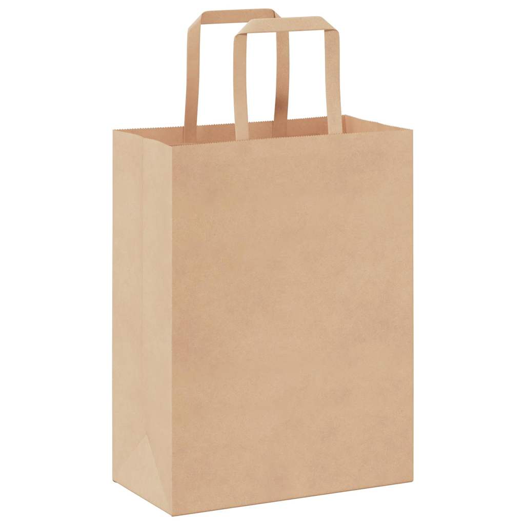 vidaXL Torby papierowe 250 szt. z uchwytami Brązowe 21x11x28 cm