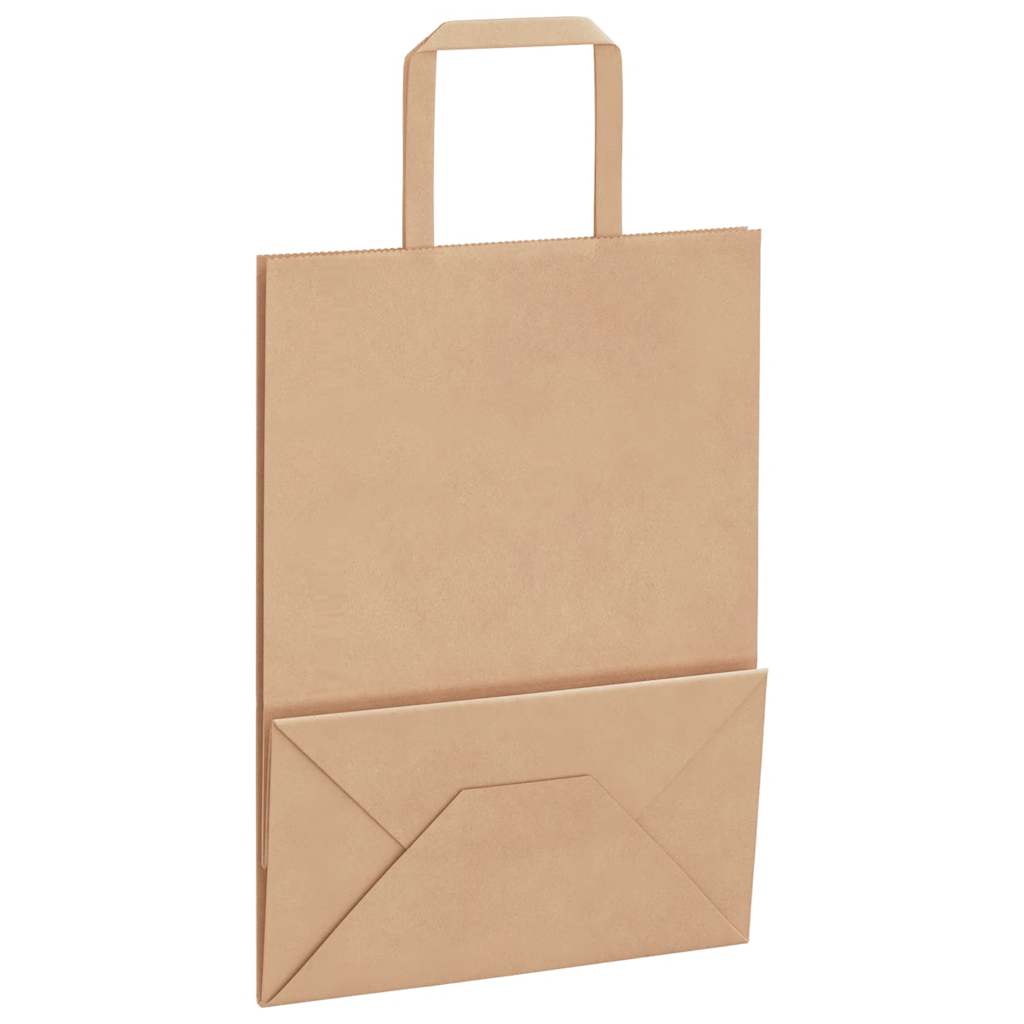 vidaXL Torby papierowe 250 szt. z uchwytami Brązowe 21x11x28 cm