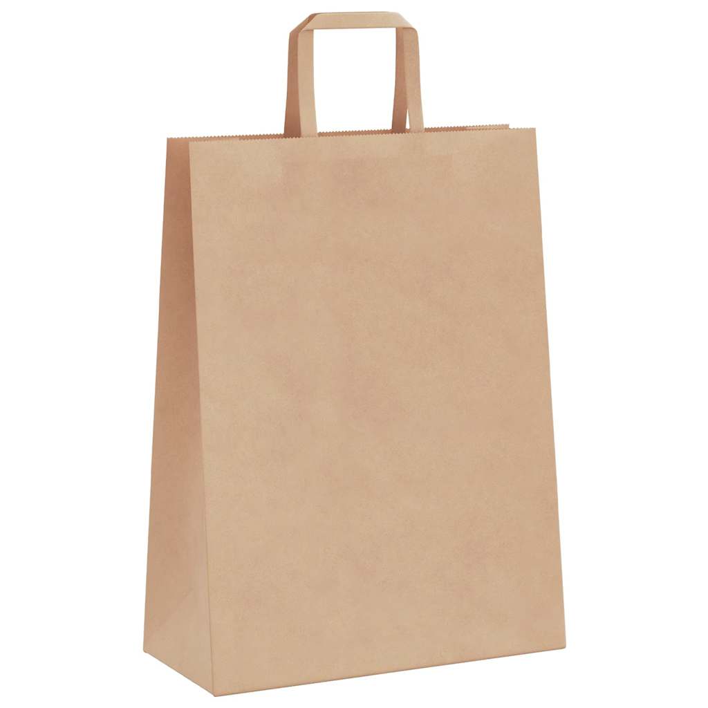 vidaXL Torby papierowe 250 szt. z uchwytami Brązowe 26x12x35 cm