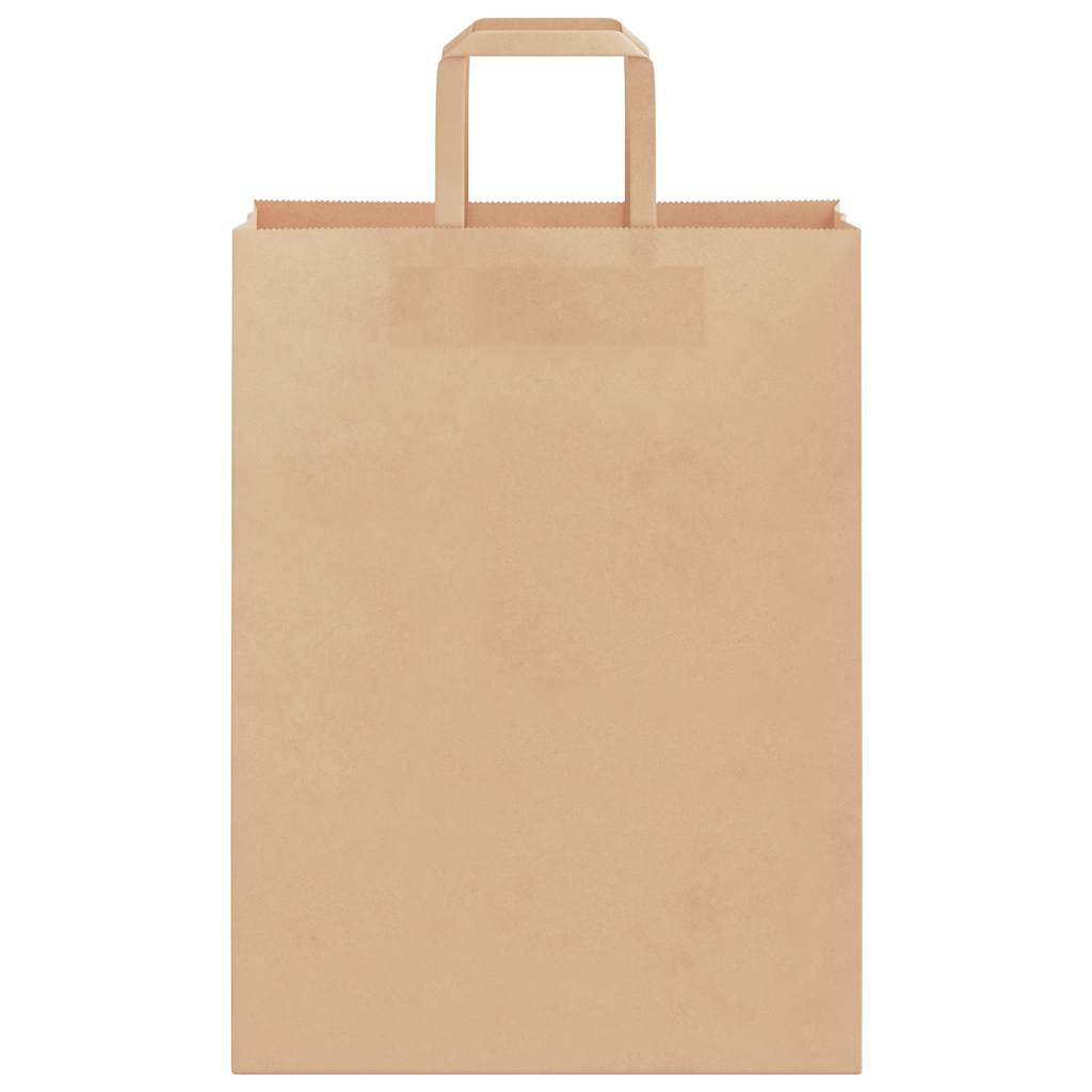vidaXL Torby papierowe 250 szt. z uchwytami Brązowe 26x12x35 cm