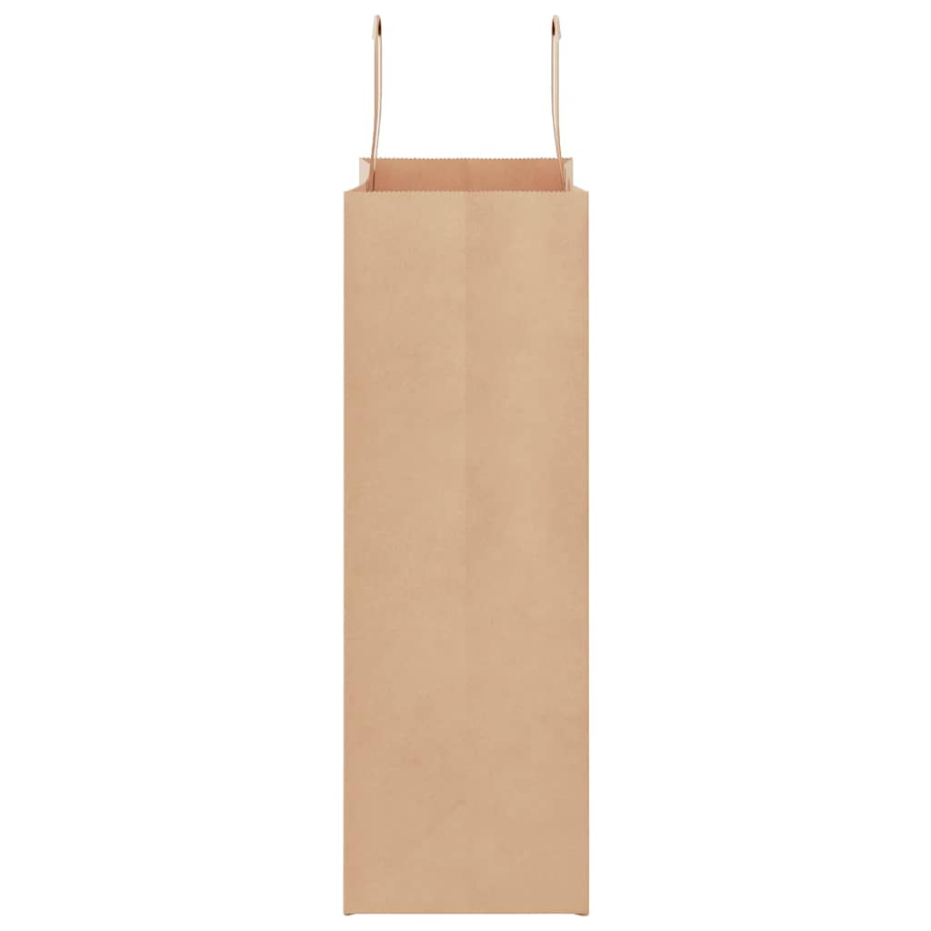 vidaXL Torby papierowe 250 szt. z uchwytami Brązowe 26x12x35 cm