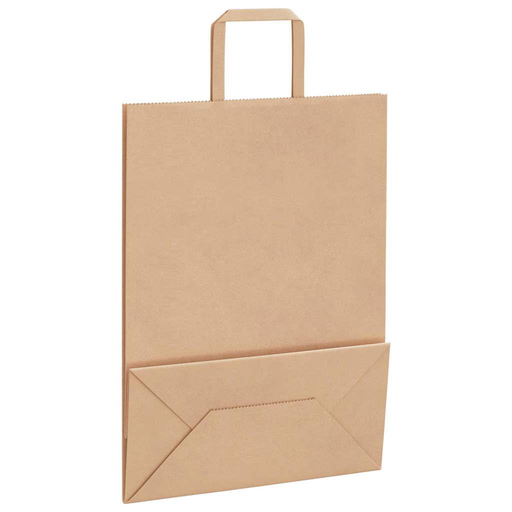 vidaXL Torby papierowe 250 szt. z uchwytami Brązowe 26x12x35 cm