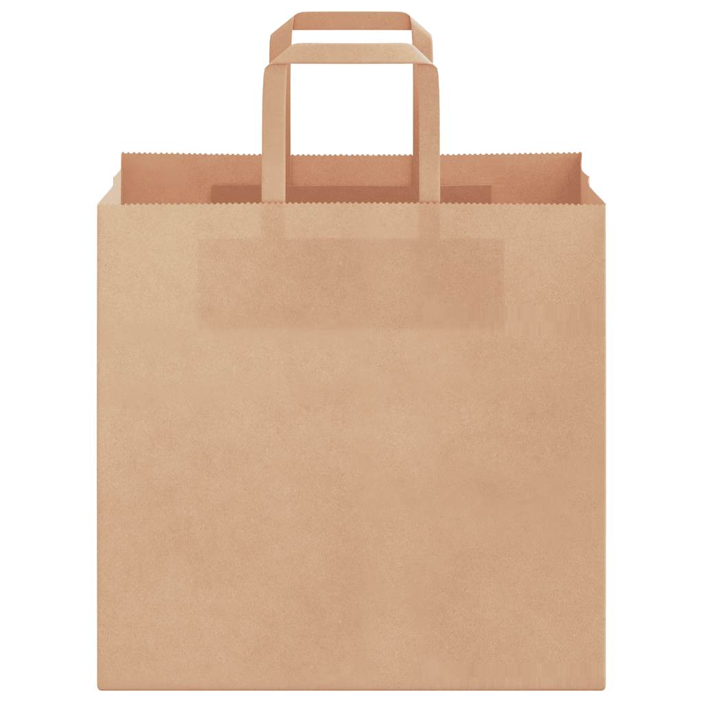 vidaXL Torby papierowe 250 szt. z uchwytami Brązowe 26x17x25 cm