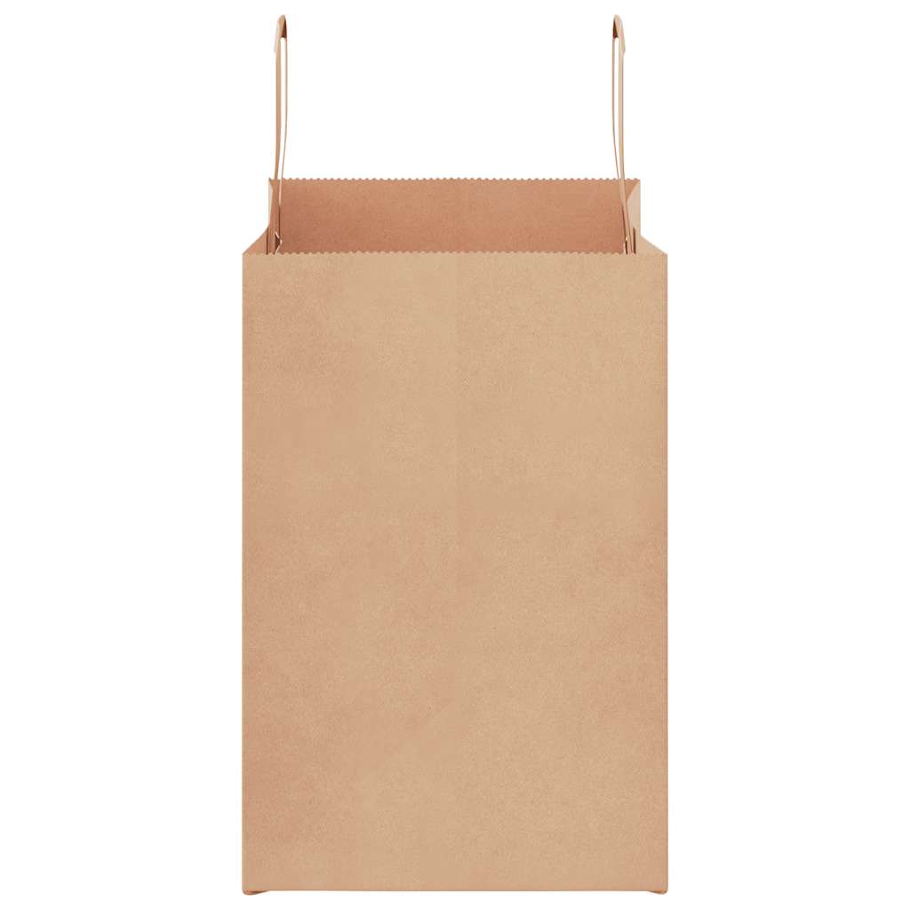 vidaXL Torby papierowe 250 szt. z uchwytami Brązowe 26x17x25 cm
