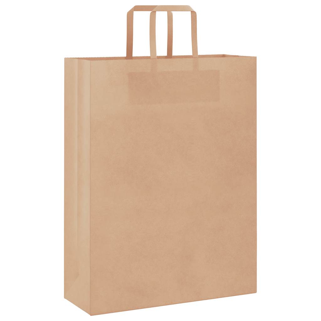 vidaXL Torby papierowe 250 szt. z uchwytami Brązowe 32x12x42 cm